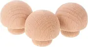 Tofficu Unfinished Mushroom Models 3pcs Wooden Hand-Painted Mushrooms for Boys and Girls' Craft Safe
