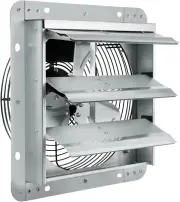 10'' Shutter Exhaust Fan, High-Speed 820 CFM, Aluminum Wall Mount Attic Fan with