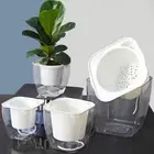 Square Flower Pot Water-saving Desktop Planter Durable Flowerpot Home