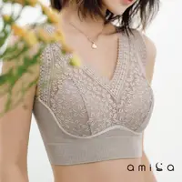 在飛比找momo購物網優惠-【amica】宇航星夜貼身舒適寬肩蕾絲固杯小可愛(蕾絲 貼身