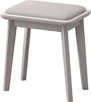 Vanity Stool,Modern Upholstered Makeup Dressing Bench Footstool Side Table Seat Dressing Chair,Piano Seat with Padded Cushion and Solid Wood Leg