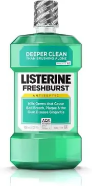Listerine Freshburst Antiseptic Mouthwash for Bad Breath ,Germ-Killing Oral Care