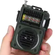 HanRongDa Bluetooth Speaker Small BCL Radio MicroSD Card Compatible FM/AM/Sho