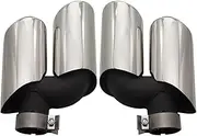 Three Layers Of Sport Tail Throat Modified Exhaust Tip Suitable For 14-16 Compatible For Porsche Maca Four Out Black Titanium Tail Throat(Mirror surface)