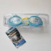 Keary Swimming Goggles Anti-Fog UV Protection Adjustable Strap Blue & Yellow