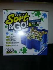 Sort and Go Jigsaw Puzzle Accessory 6 Stackable Plastic Sorting Trays NEW