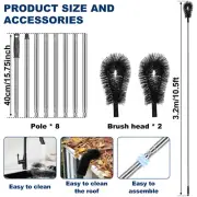 Gutter Cleaning Tool Practical Gutter Cleaning Brush with 10.5Ft Removable BrWSK