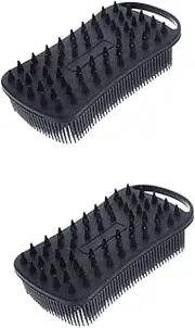 MERRYHAPY 2pcs Relaxing Shower Experience: Scalp Brush Silicone Loofah Body Scrub Brush for Exfoliating Easy to Use and Store