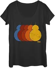 [STAR WARS] Force Awakens Bb8 Retro Rainbow Women's Short Sleeve Tee Shirt