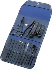 4/12/16 Pcs Professional Nail Cutter Pedicure Scissors Set Stainless Steel Hook Portable Manicure Nail Clipper Tool Set,16Pcs,Up,B