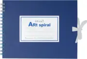 S310-02 Sketchbook F0 Art Spiral Drawing Paper, Thick, Blue, 24 Sheets