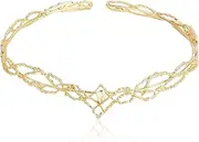 Vintage Hobbit Elf King Crown Shape and Crystal Large Round Crown