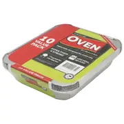 50pcs Aluminium Foil Tray with Lid Takeaway Container Oven Baking BBQ Roasting