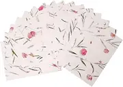 Handmade A4 Thick Mulberry Paper Sheets, Handmade Paper, Painting, Writing, Decorative Paper, Card Making Paper DIY Craft, 20pcs (Bougainvillea Flowers/Grass, A4)