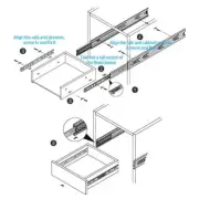 Slide Rail Drawer Slides Soft Close Thickened Ball Bearing Drawer Runner