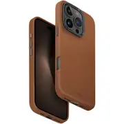 Uniq iPhone 16 Pro (6.3") Lyden Vegan Leather Case - Caramel MagSafe Compatible - Premium Vegan Leather - Aluminium Camera Lens Bezel and Side Buttons [UNIQ-IP6.3P(2024)-LYDMCML]