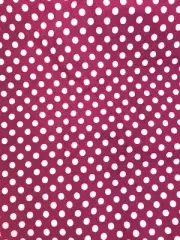 Pink Polka Dot Fabric 1 Yard Quilters Cotton Bright Sewing Children's Room