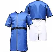 Adult Lead Apron for X-ray Radiation Shielding, Dental Pet Hospital Radiology Lab Short Sleeve Lead Clothes, 3 Sizes