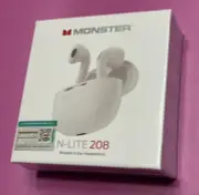 Monster N-Lite 208 Wireless In-Ear Bluetooth Headphones - White - New