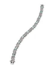 Savvy Cie 4.02 ct. tw. Blue Topaz Link Bracelet