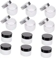 Happyyami 12 Pack 30g Frosted Facial Cream Glass Bottles Leak-proof Travel Containers for Cosmetics Moisturizers
