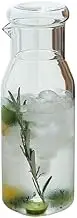 Water Carafe 850ml Heat-Resistant Glass Pitcher for Milk Ice Coffee Water and Juice Refrigerator Jug Teapot Carafe Cold Brew Drinking Bottle Beverage Serveware(Clear)