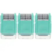 3 Pcs Security Seal Hand-held Stamps Personal Privacy Blackout Roller