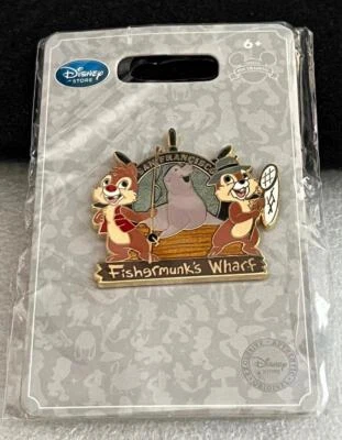San Francisco Disney Store Chip N Dale at Fisherman's Fishermunk's Wharf Pin HTF
