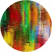 Slipmat Slip Mat for any 12" Turntable LP DJ Record Player COLORFUL INTERFERENCE