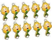 [HAPINARY] 10pcs Jewelry Making Pendants Sea Ocean Charms Fashion Jewelry DIY Charm Pendant Enamel Alloy Charms Fashion Pendant Chic Charms Alloy Pendant Charm Mermaid Bracelet