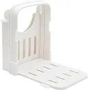 Bread Slicer, Manual Bread Cutter, Foldable Cutting Guide, Compact Adjustable Toast Slicer Cutting Guide for Toast, Bagels, Cheese for Home Kitchen for Men and Women/2683