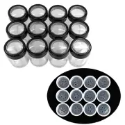6 Pieces 10G/10ML Acrylic Transparent Cylinder Sifter Container Jar with Clear