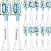 12 Pack Toothbrush Replacement Heads for Philips Sonicare, Electric Brush Heads Compatible with Phillips Sonic Snap-on Care Head (White)