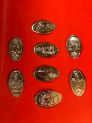 DISNEY WORLD MAGIC KINGDOM "SPLASH MOUNTAIN" PRESSED PENNY COMPLETE SET OF 8!