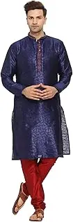 [ITOS365] Men Art Silk Kurta Pyjama Set Party Fashion Regular Ethinic Wear Indian Dress