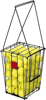 TOMVAES Tennis Ball Hopper Tennis Ball Basket Portable Pickleball Hopper Picker Upper Caddy Metal Pickleball Ball Retriever Holder with Handle for Easy Pick Up