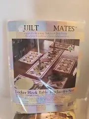 Quilt Mates Jacobs Star - Table Runner Placemats & Trivet Locker Hooking NEW
