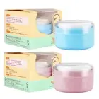 Body Powder Container Portable Dusting Holder Container With Puff For Talcum