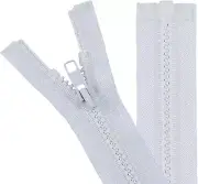 #5 34 Inch Separating Jacket Zippers for Sewing Coats Jacket Zipper White Molded