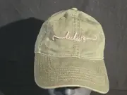 Lulu’s Hat Strap Back Baseball Hat Cap Army Green Adjustable