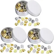 [Tofficu] 3 Boxes Brooch Pin Backs Keepers Set of Lapel Pin Clutch for Badge Service Bars Jewelry Making