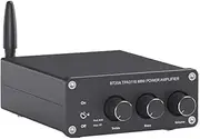BT20A 5.0 Stereo Audio 2 Channel Amplifier Mini Hi-Fi Class D Integrated Amp 2.0 CH for 100W x 2 with Bass and Treble Control TPA3116