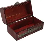 [Wosune] Vintage Jewelry Box, Treasure Box Wide Application Retro Style for Home for Office for Travel