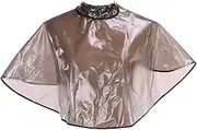 Healvian 1pc Hairdressing Shawl Non Stick Hair Cutting Cloth for Home and Salon Use Durable Brown Hairdressing Gown Comfortable and Easy to Clean for Hair Dyeing and Styling
