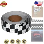 High-Visibility Black & White Reflective Safety Tape - 2" x 66ft - Waterproof