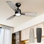 TALOYA 42 Inch Ceiling Fans with Lights Led Remote Control Flush Mount Low Pr