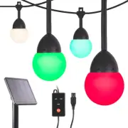 Enbrighten 12-ft Solar String Light with 12 Color Changing-LED Globe Bulbs