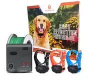 3 Dog collar electric fence system underground waterproof pet containment hidden