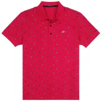 在飛比找momo購物網優惠-【Crocodile】男超舒棉幾何印花POLO衫(紫紅色)