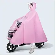 [CTRSM] Mobility Scooter rain Cover Canopy， Mobility Scooter Rain Cover, Cycling Raincoat, Hooded Rain Poncho, Single Windproof Unisex Rain Cape, for Bike E-Bike Mobility Scooter Rain Cover (Color : Roze,